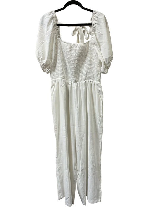 Jumpsuit By Clothes Mentor In White, Size:Xl