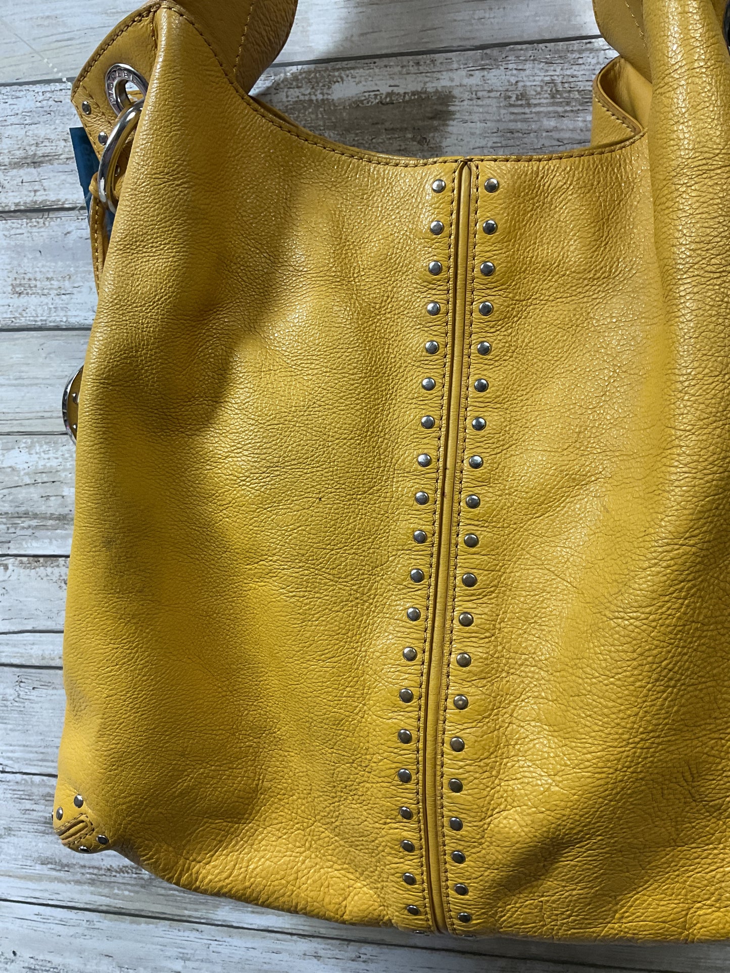 Handbag Leather By Michael By Michael Kors In Yellow, Size:Large