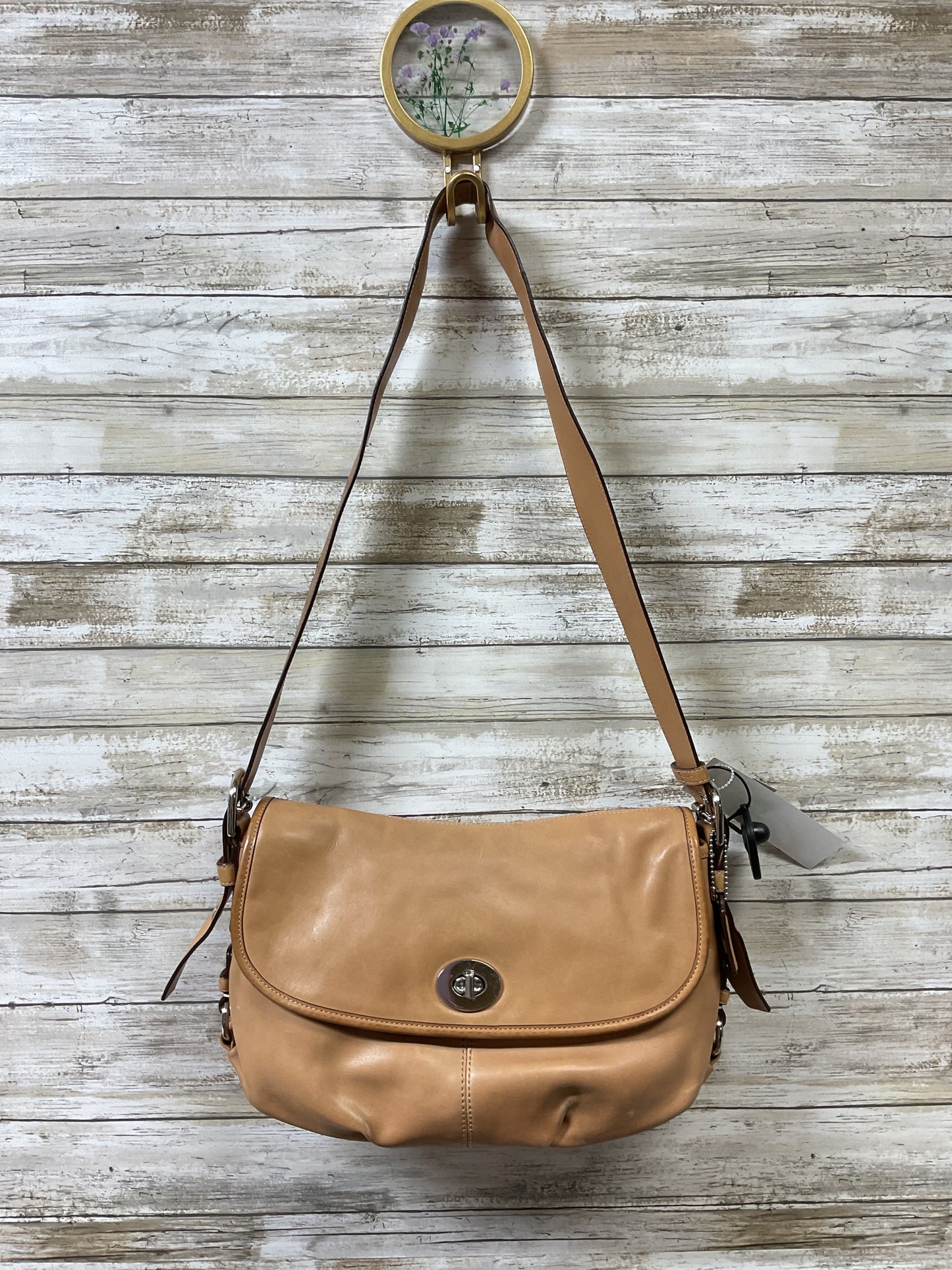 Handbag Designer By Coach In Tan, Size:Medium