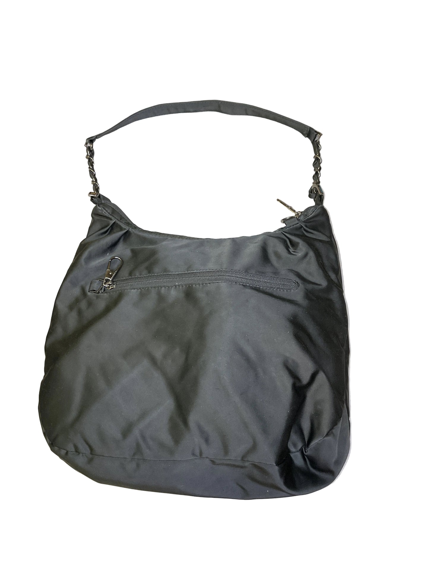 Handbag By Travelon In Black & Silver, Size:Medium