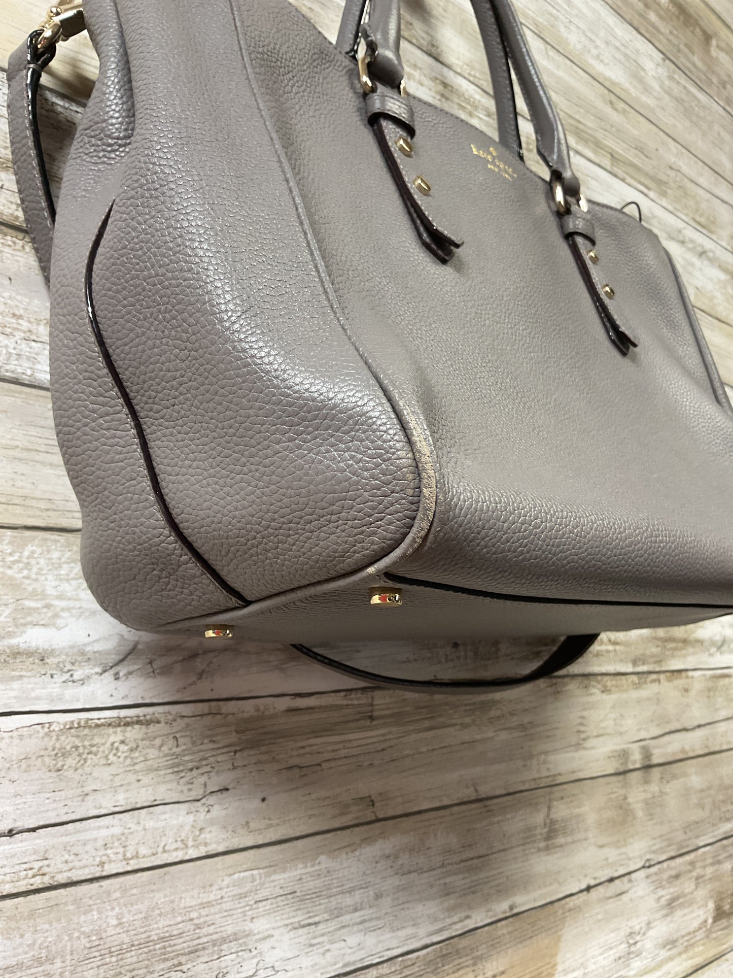 Handbag Designer By Kate Spade In Grey, Size:Medium