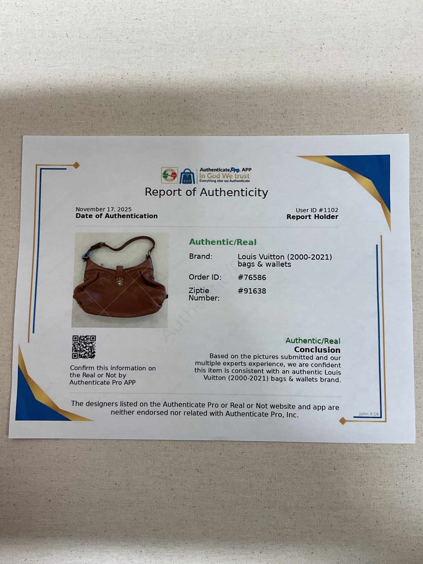 Handbag Luxury Designer By Louis Vuitton In Brown, Size:Medium