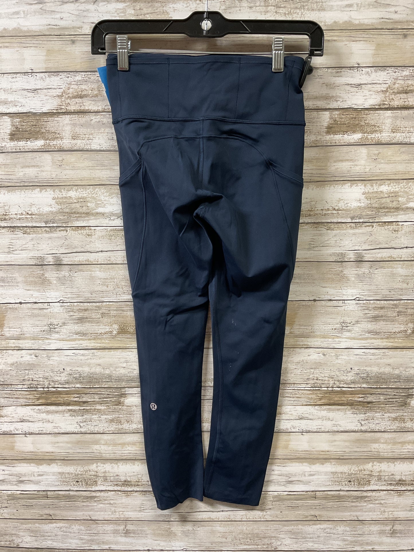 Athletic Leggings Capris By Lululemon In Navy, Size:4