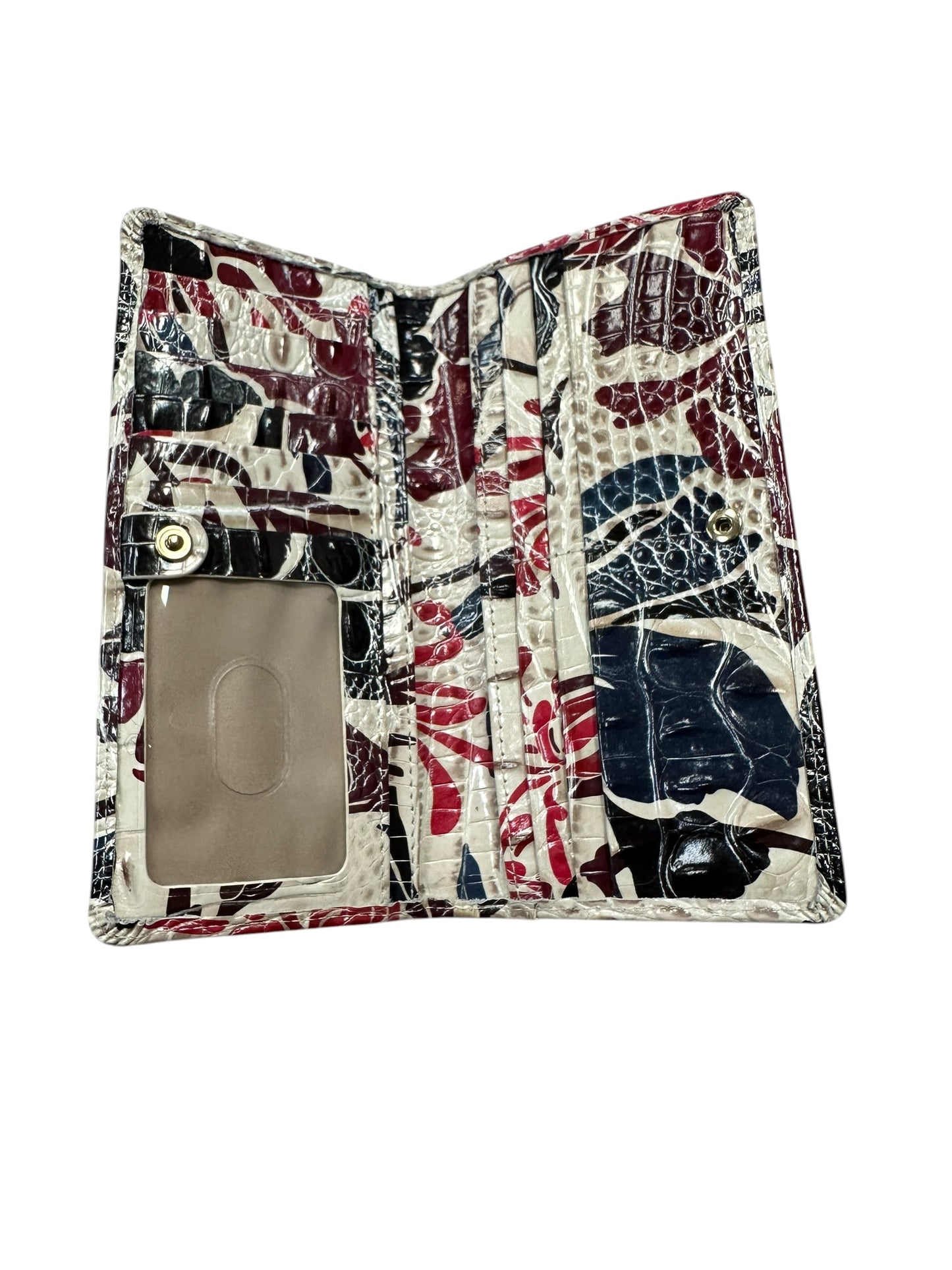 Wallet Designer By Brahmin In Cream & Red, Size:Medium