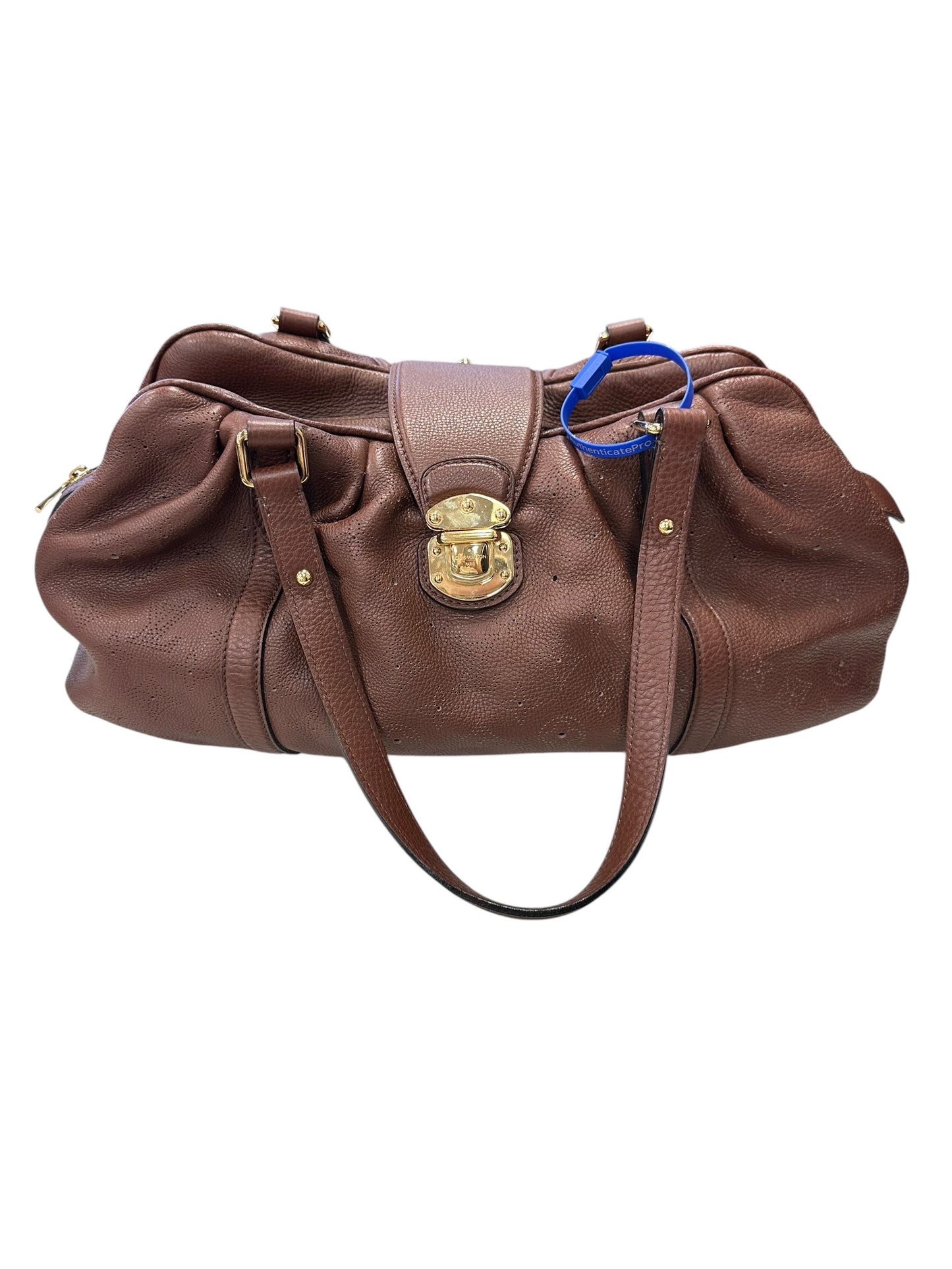 Handbag Luxury Designer By Louis Vuitton In Brown, Size:Large