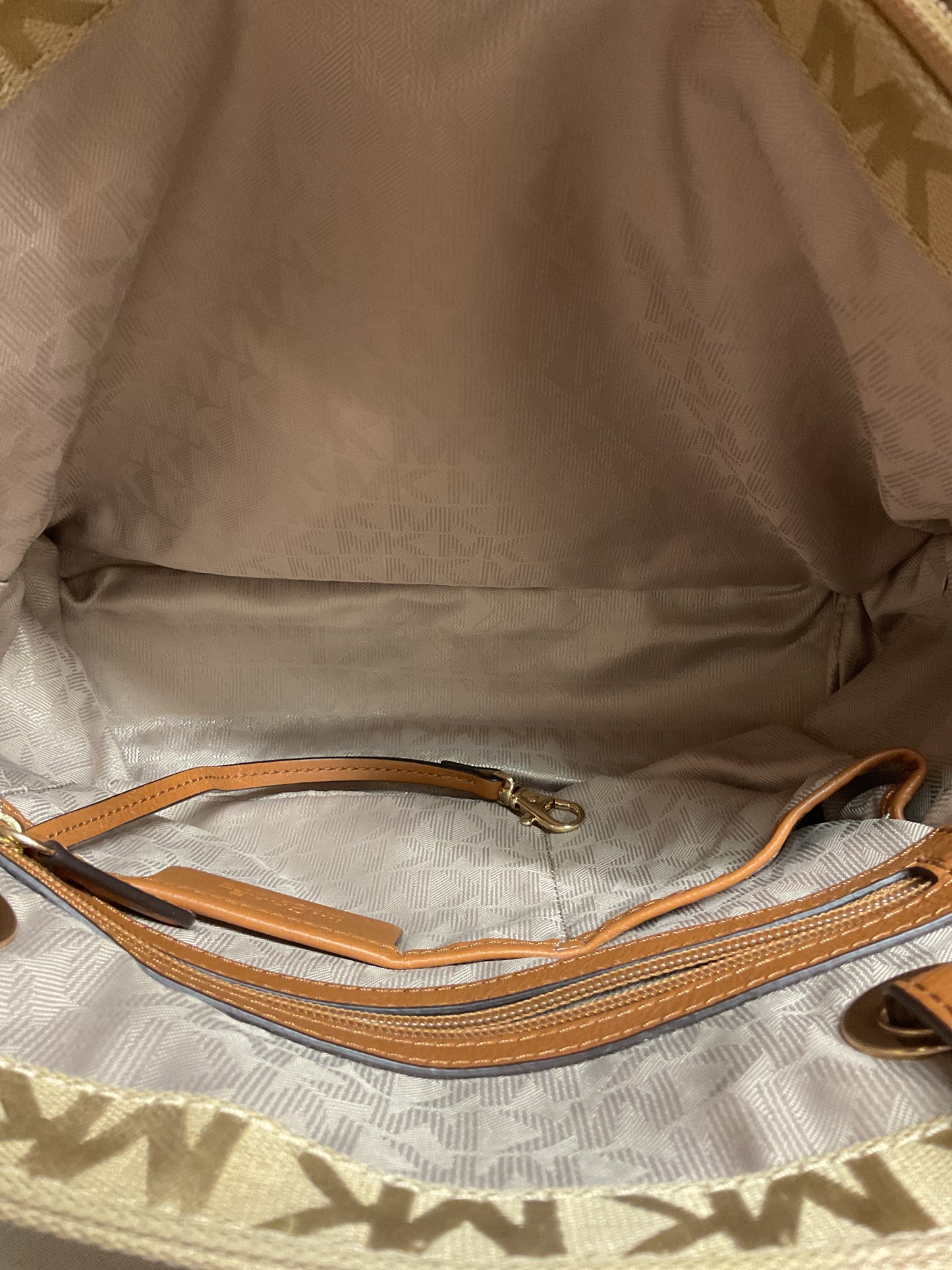 Handbag Designer By Michael Kors In Brown, Size:Large