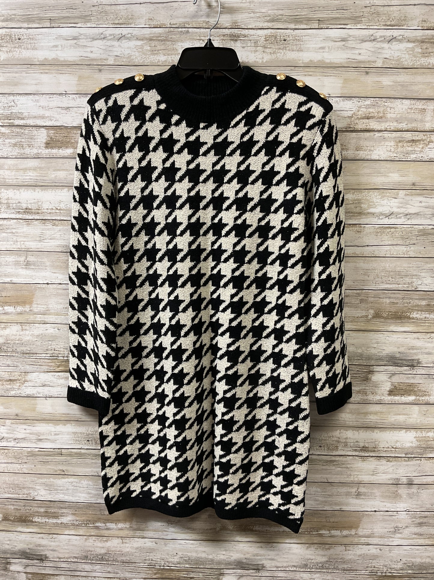 Dress Sweater By Express In Black & White, Size:L