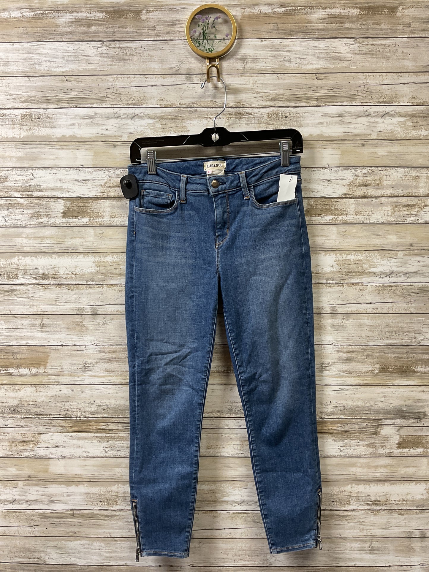 Jeans Skinny By L Agence In Blue Denim, Size:4