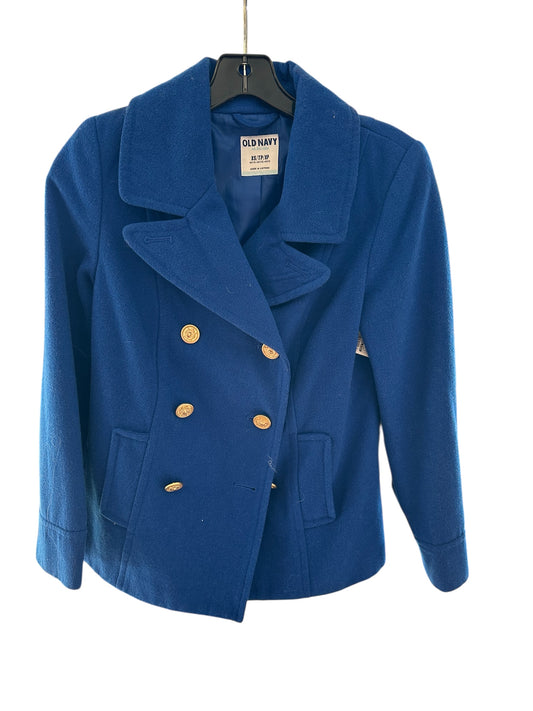 Coat Peacoat By Old Navy In Blue & Gold, Size:Xs
