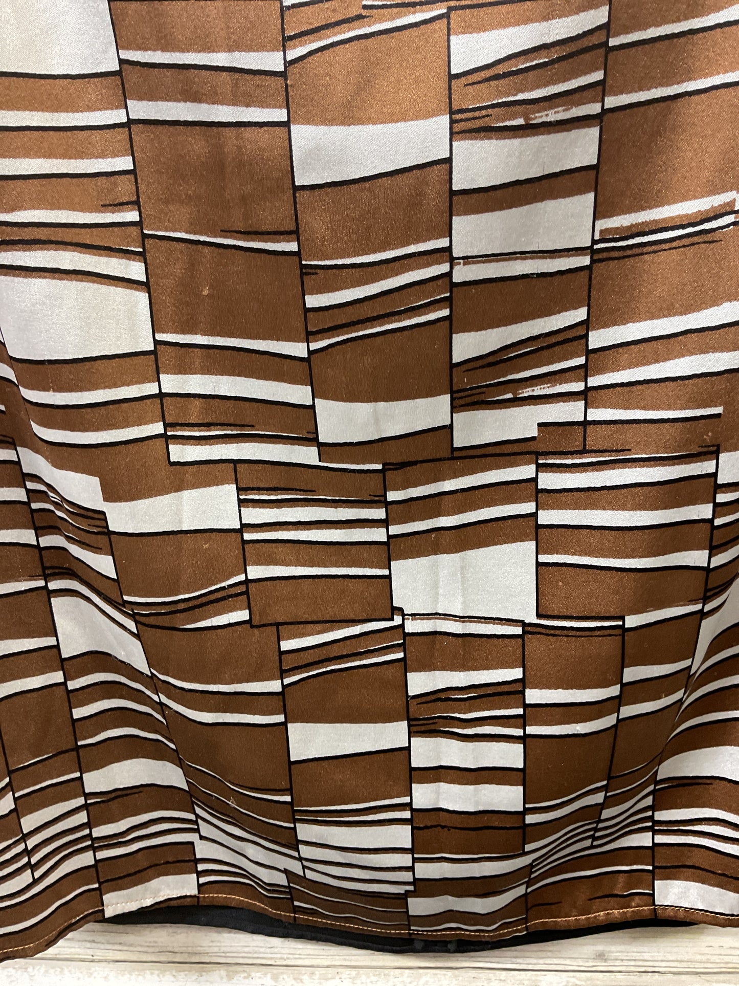 Blouse Luxury Designer By St John Collection In Black & Brown, Size:6