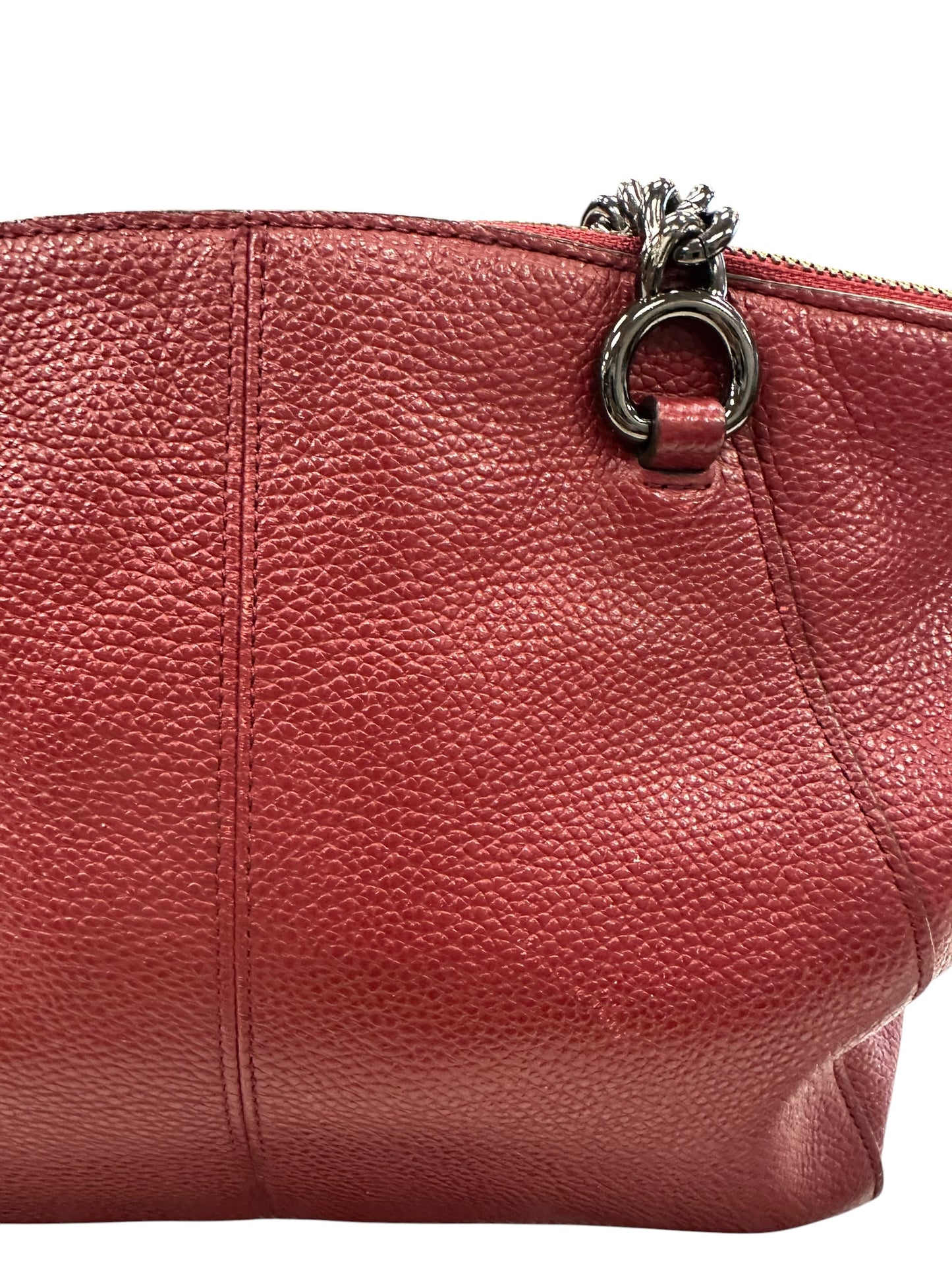 Handbag Designer By Coach In Red, Size:Medium
