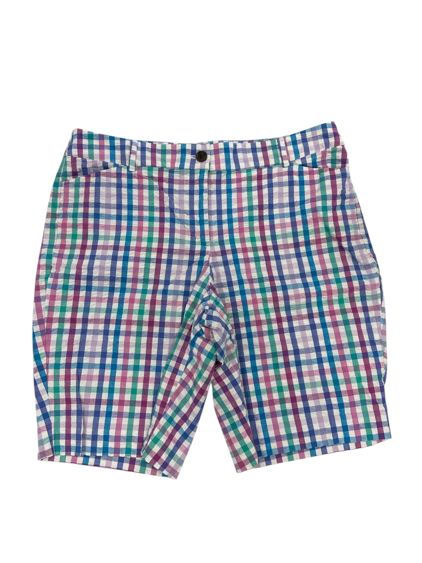Shorts By Talbots In Checkered Pattern, Size:12P