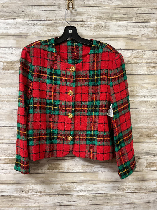 Jacket Shirt By Clothes Mentor In Plaid Pattern, Size:S