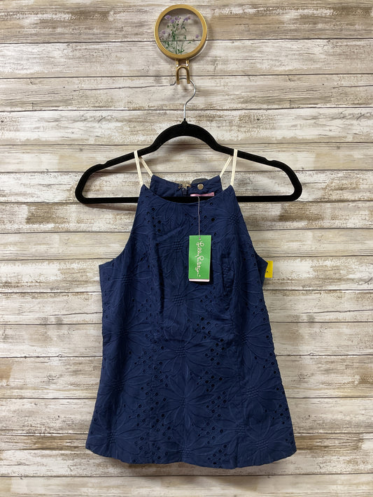 Top Sleeveless Designer By Lilly Pulitzer In Navy, Size:2