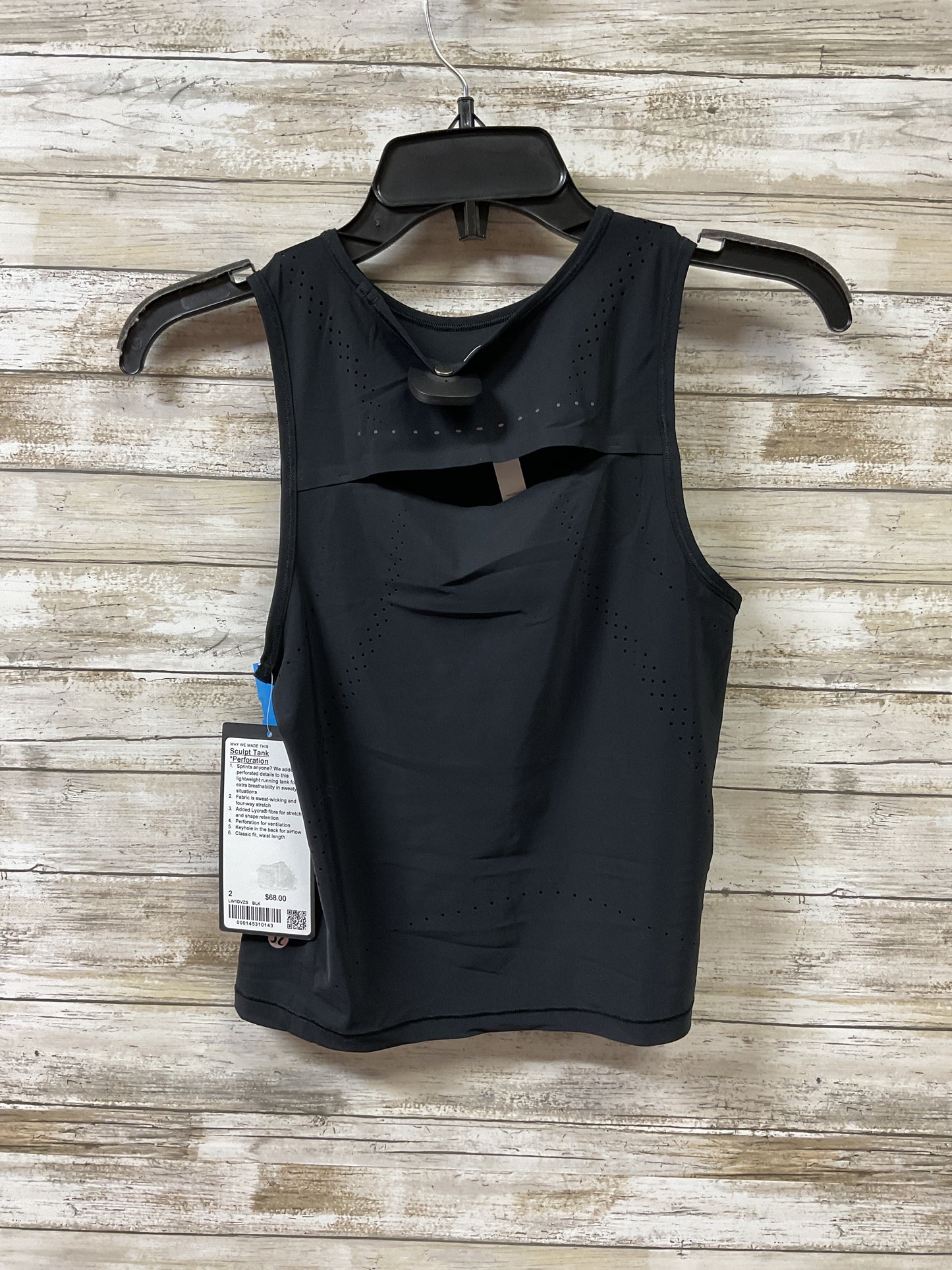 Athletic Tank Top By Lululemon In Black, Size:2