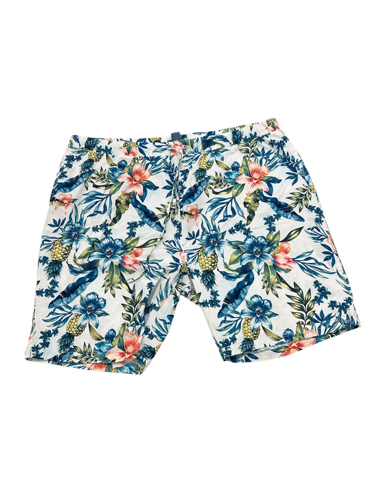 Shorts By Caribbean Joe In Tropical Print, Size:2X