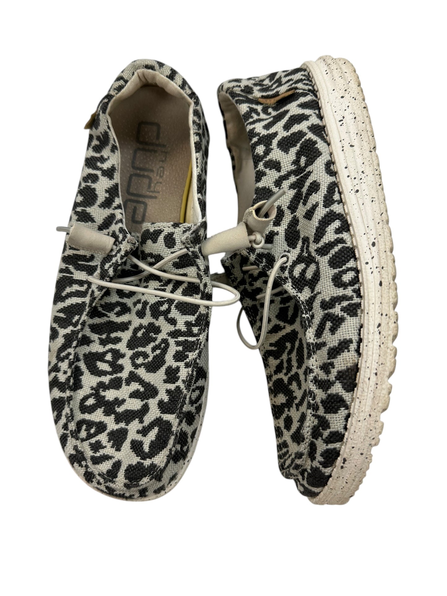 Shoes Flats By Hey Dude In Animal Print, Size:8