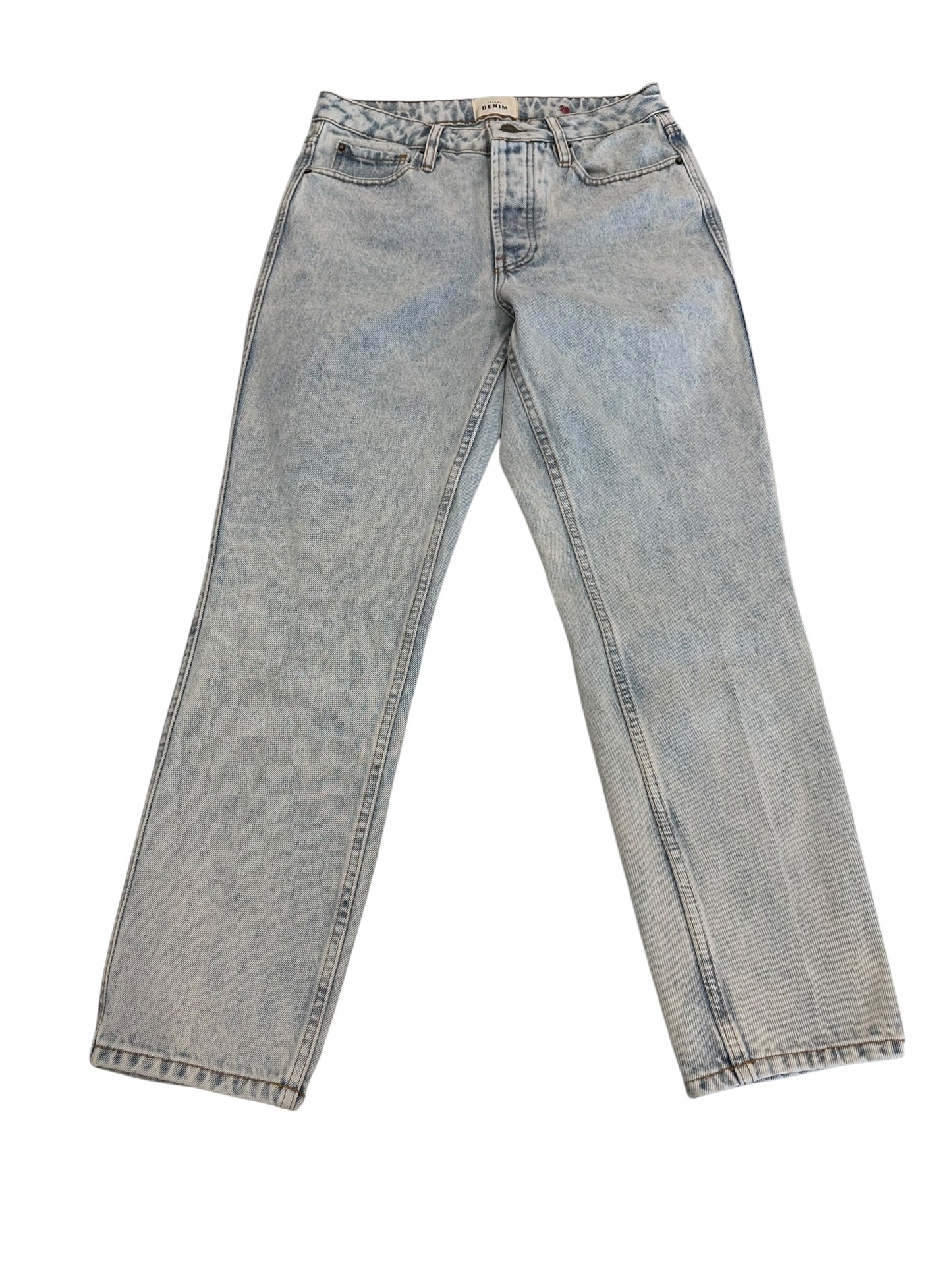 Jeans Straight By Sezane In Blue Denim, Size:8