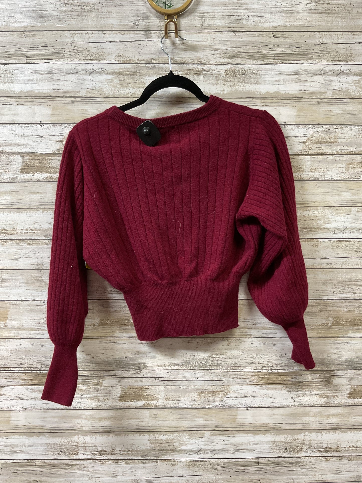 Sweater Cashmere By Cma In Maroon, Size:Xs