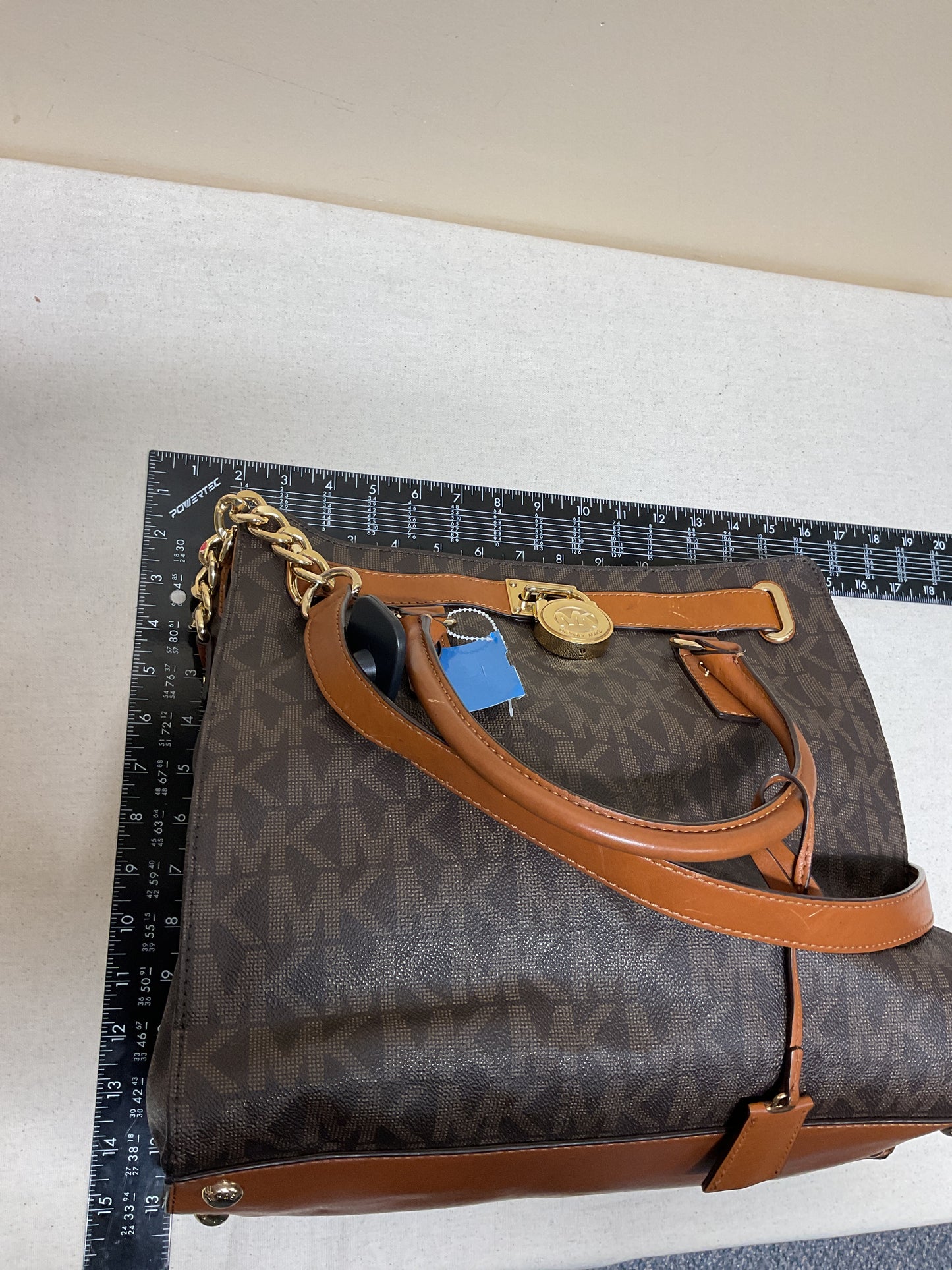 Handbag Designer By Michael Kors In Brown, Size:Large