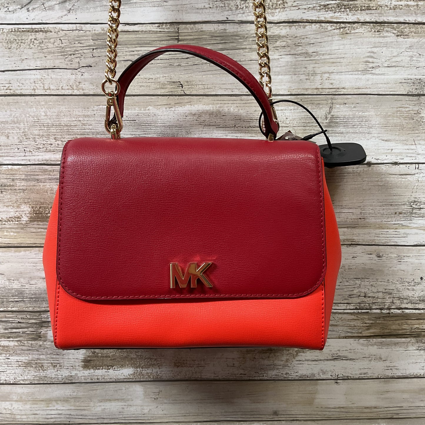 Handbag Designer By Michael Kors In Red, Size:Medium