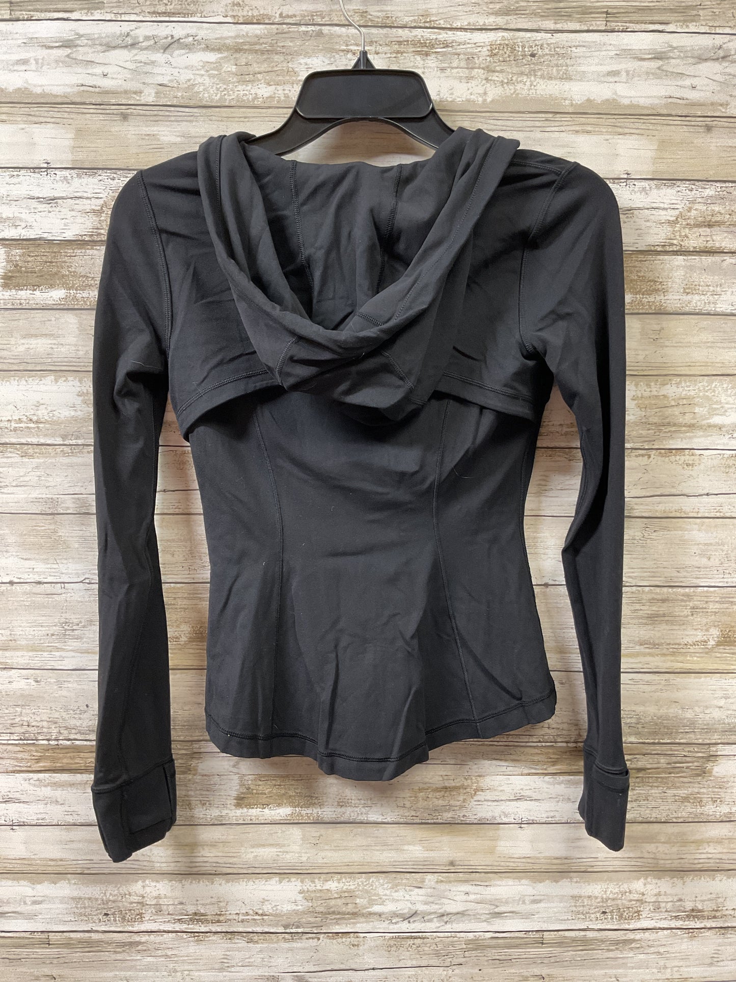 Athletic Jacket By Lululemon In Black, Size:4