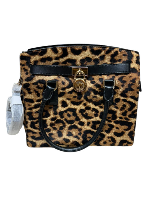 Handbag Designer By Michael Kors In Animal Print, Size:Large