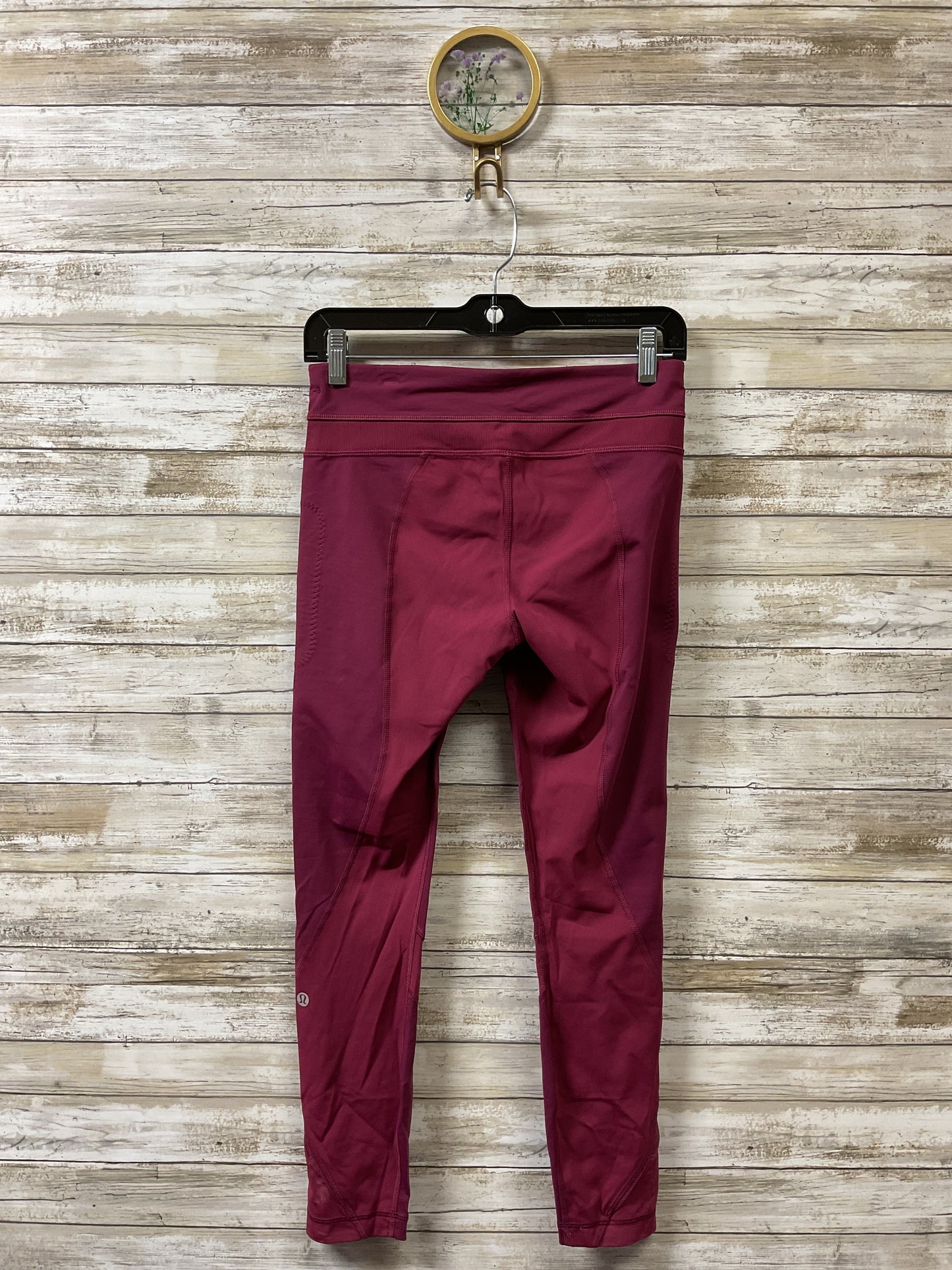 Athletic Leggings By Lululemon In Maroon, Size:6