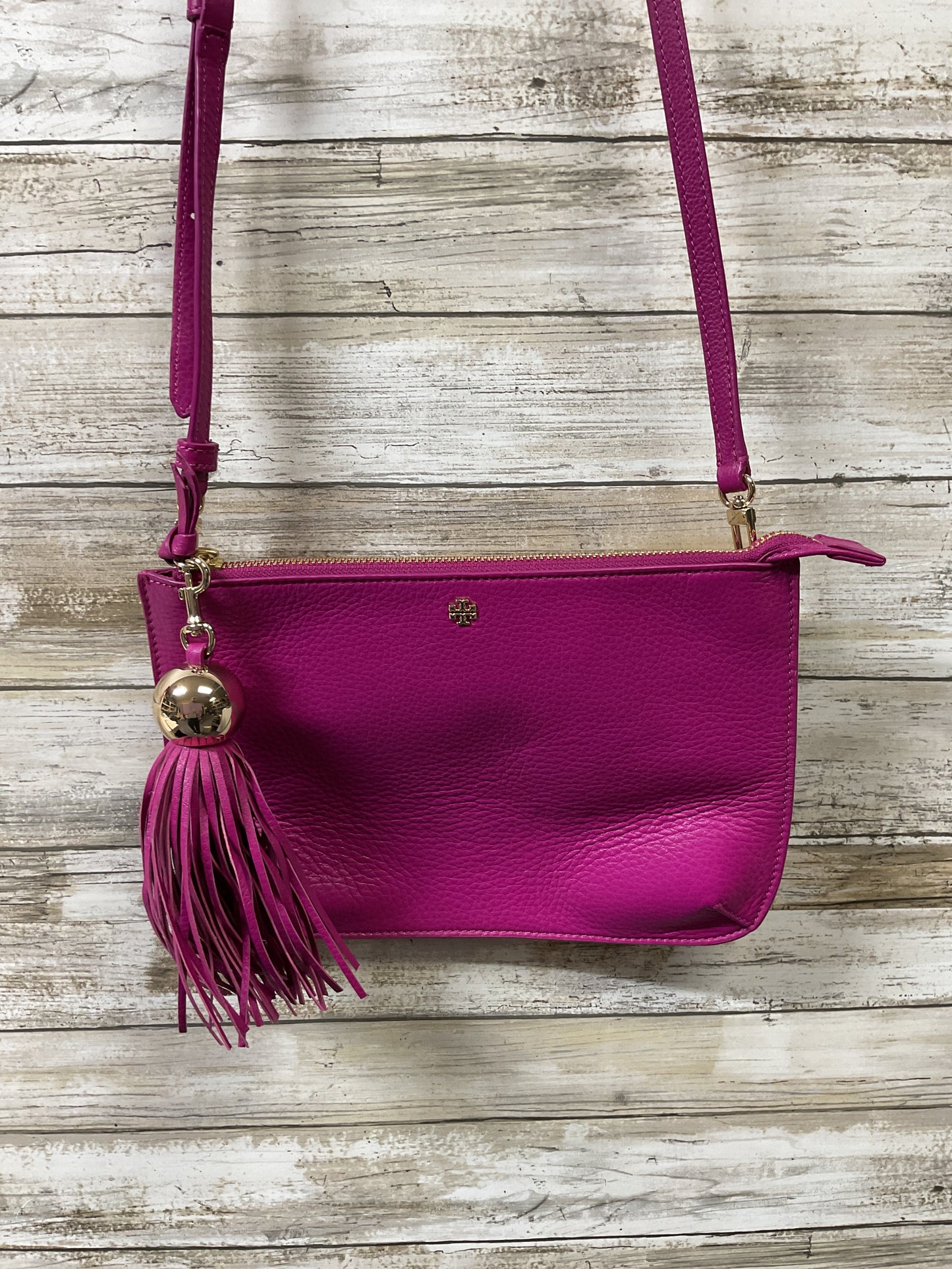 Crossbody Designer By Tory Burch In Pink, Size:Small