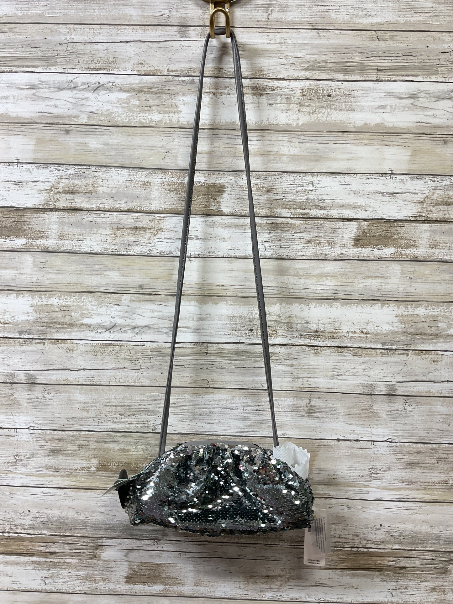 Crossbody By Anthropologie In Grey & Silver, Size:Small -as is