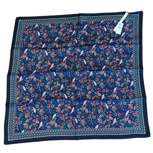 Scarf Square By Talbots In Blue & Red