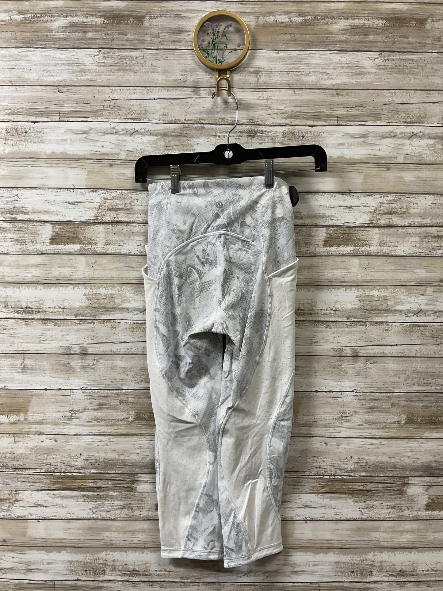 Athletic Capris By Lululemon In Grey & White, Size:2