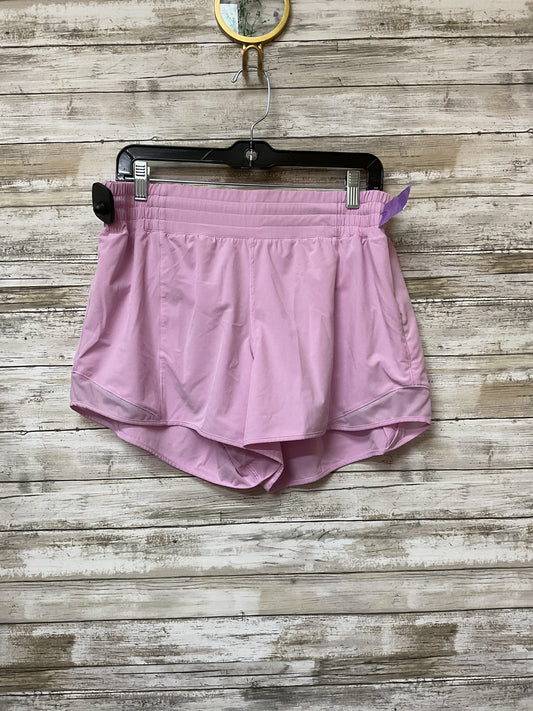 Athletic Shorts By Lululemon In Pink, Size:12