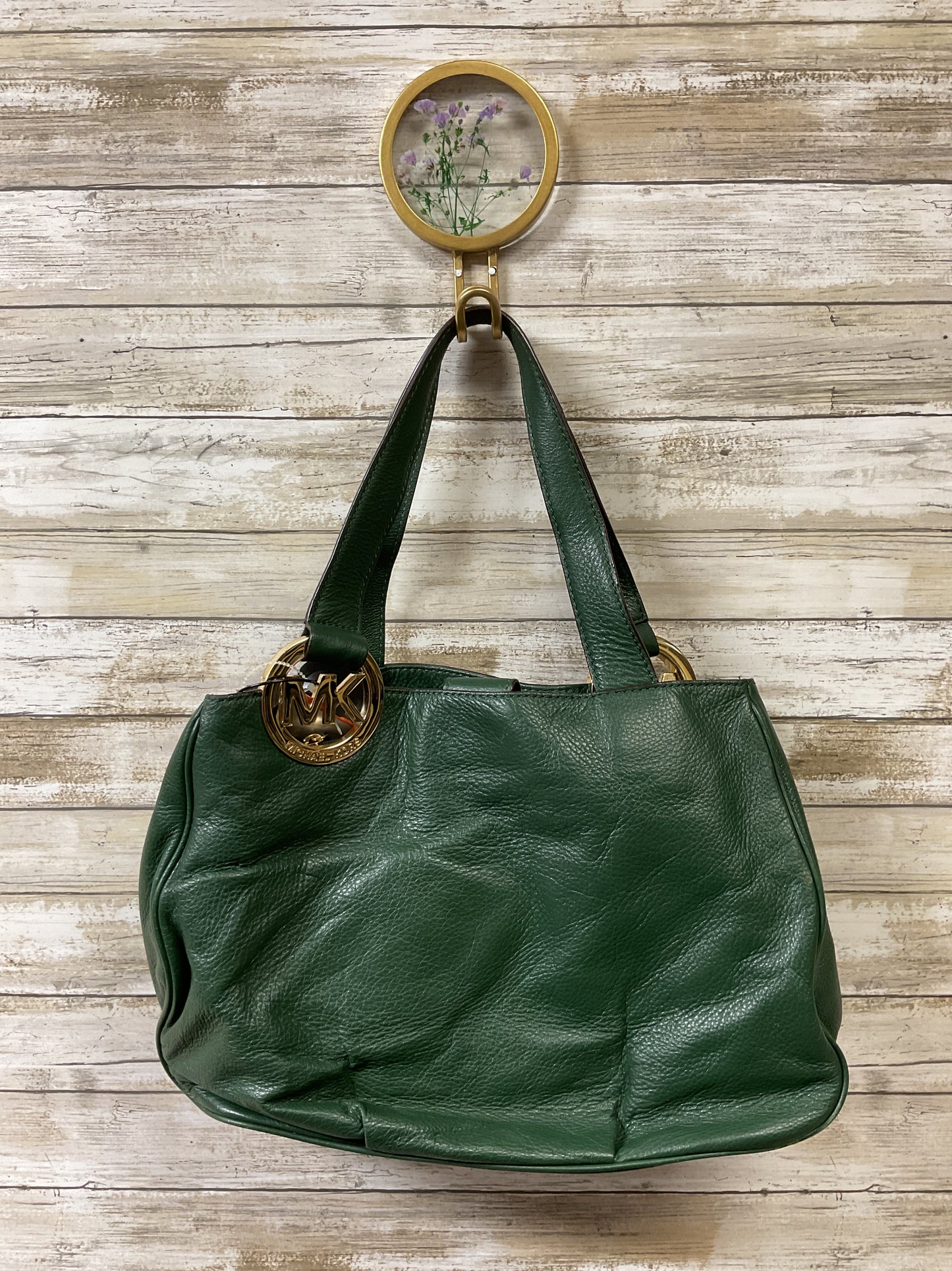 Handbag Designer By Michael Kors In Green, Size:Medium