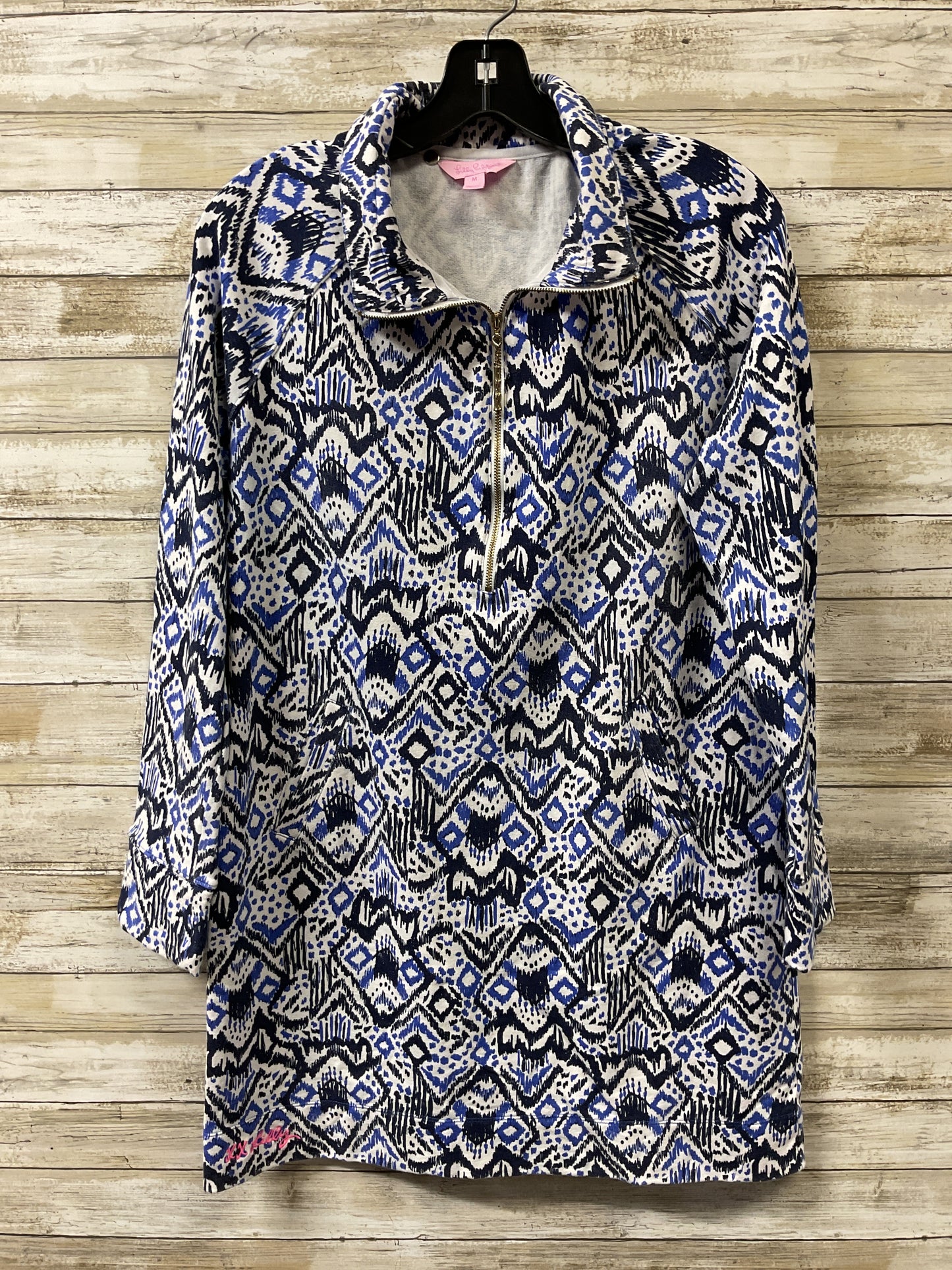 Dress Designer By Lilly Pulitzer In Blue & White, Size:M