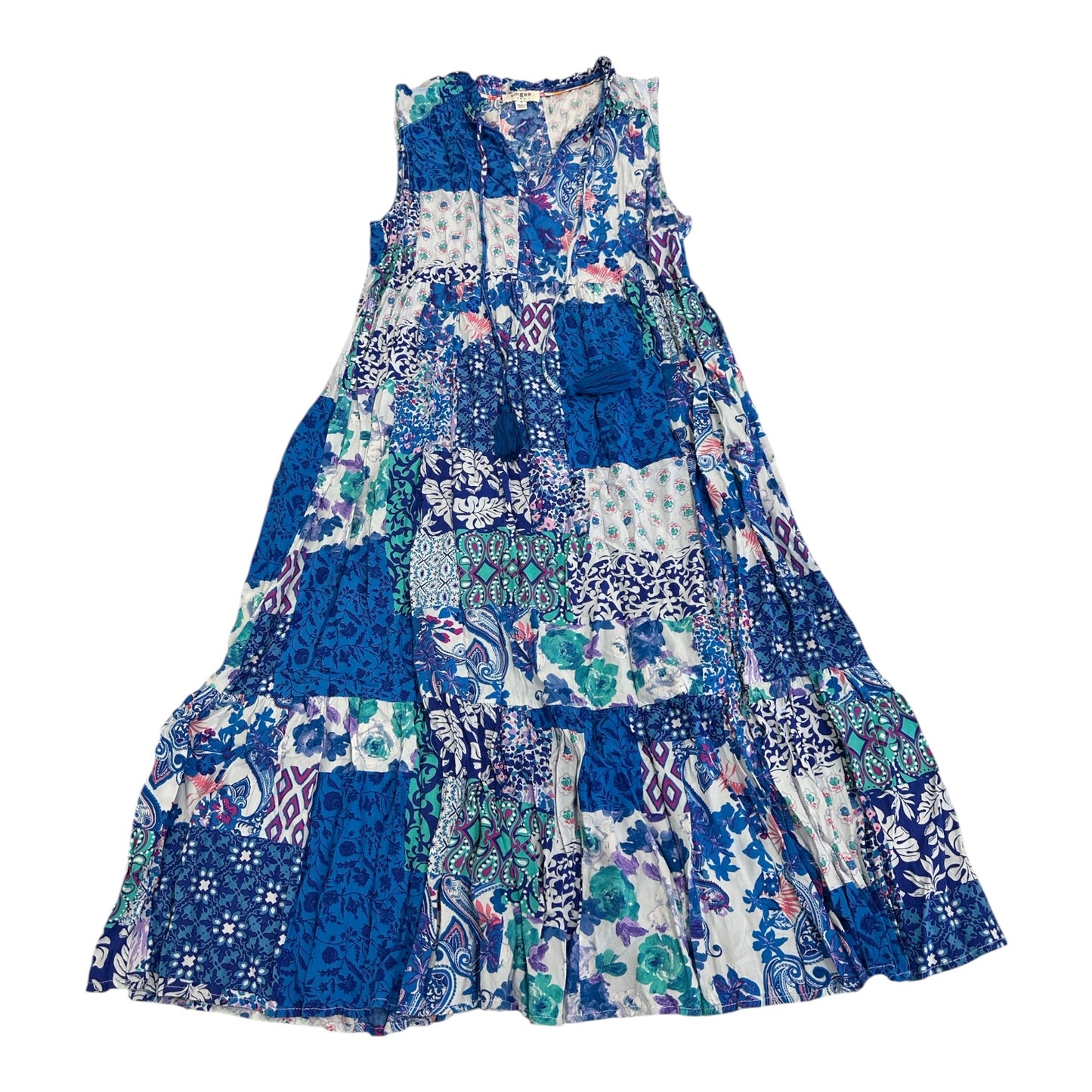 Dress Casual Midi By Umbro In Blue & White, Size:S