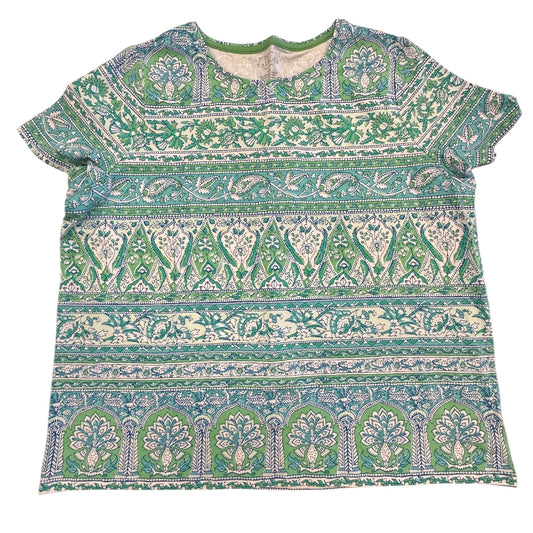 Top Ss By Talbots In Blue & Green, Size:2X