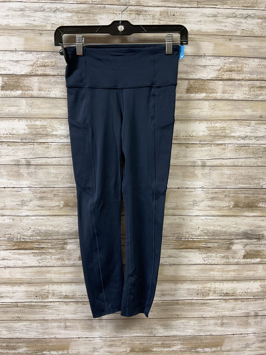 Athletic Leggings Capris By Lululemon In Navy, Size:4