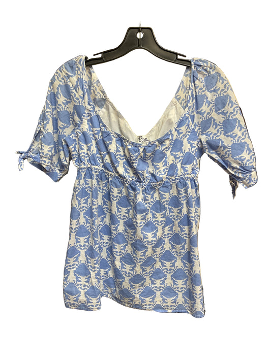 Blouse Designer By Lilly Pulitzer In Blue & White, Size:S