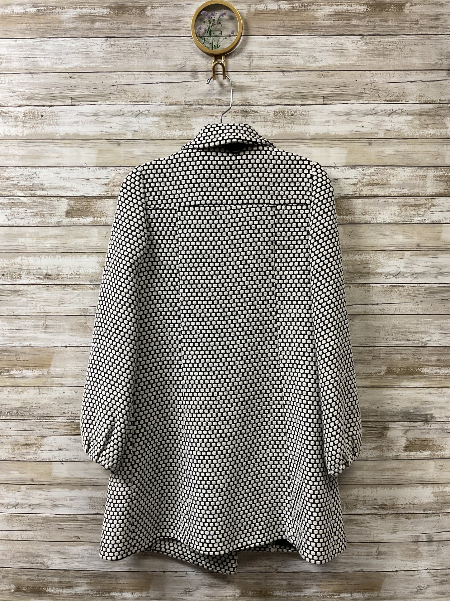 Coat Peacoat By Cmc In Black & White, Size:2