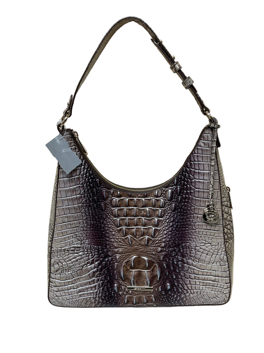 Handbag Designer By Brahmin In Brown & Cream, Size:Large