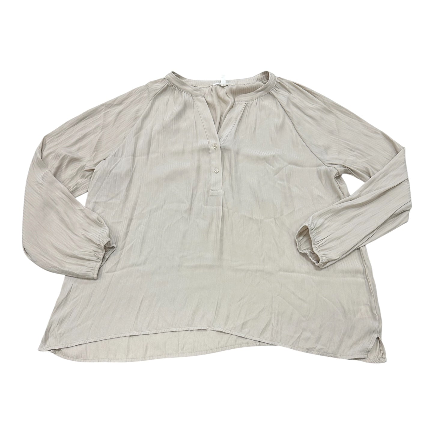 Blouse Ls By Maurices In Beige, Size:Xl