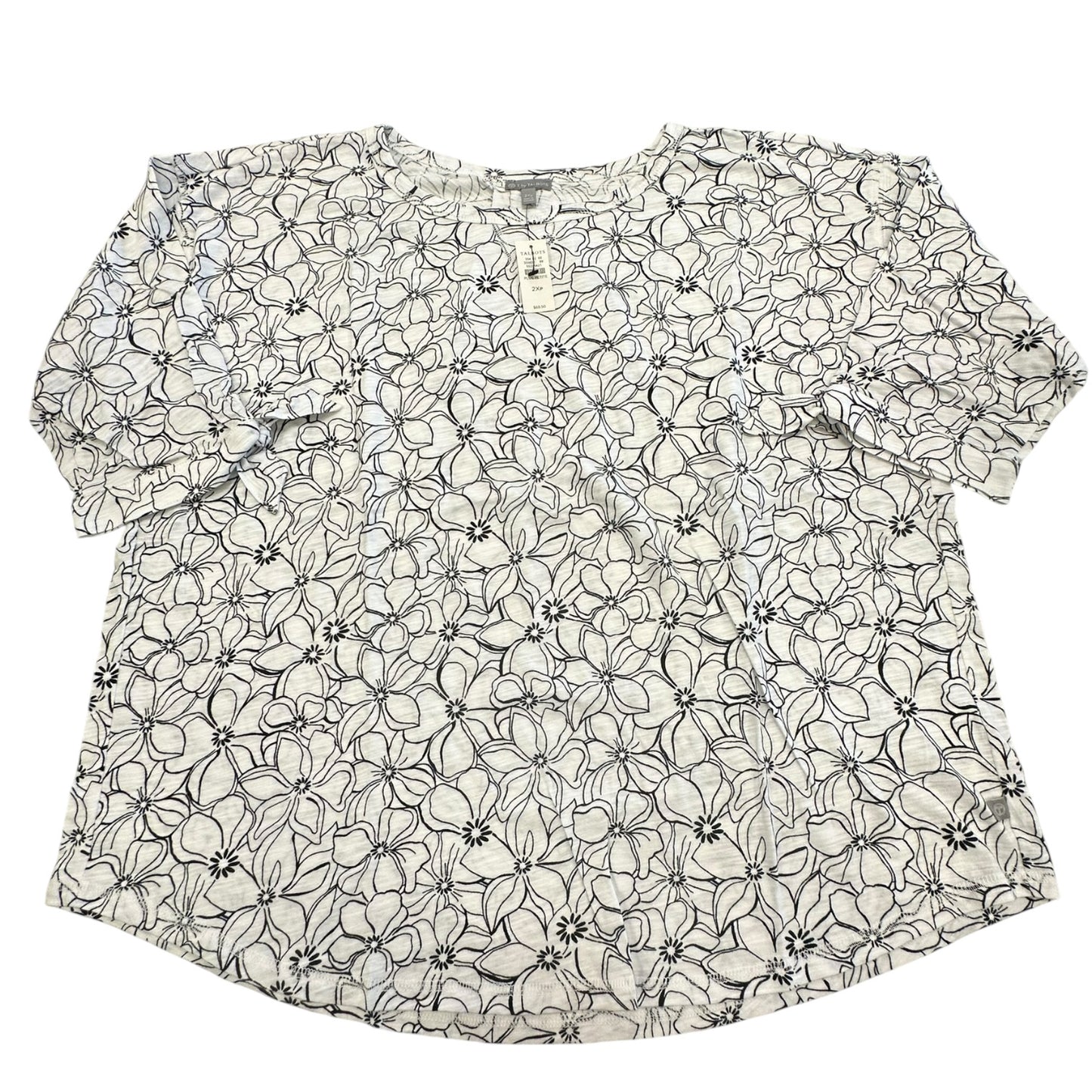 Top Ss By Talbots In Black & White, Size:2X