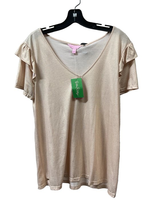 Top Ss Designer By Lilly Pulitzer In Gold, Size:L
