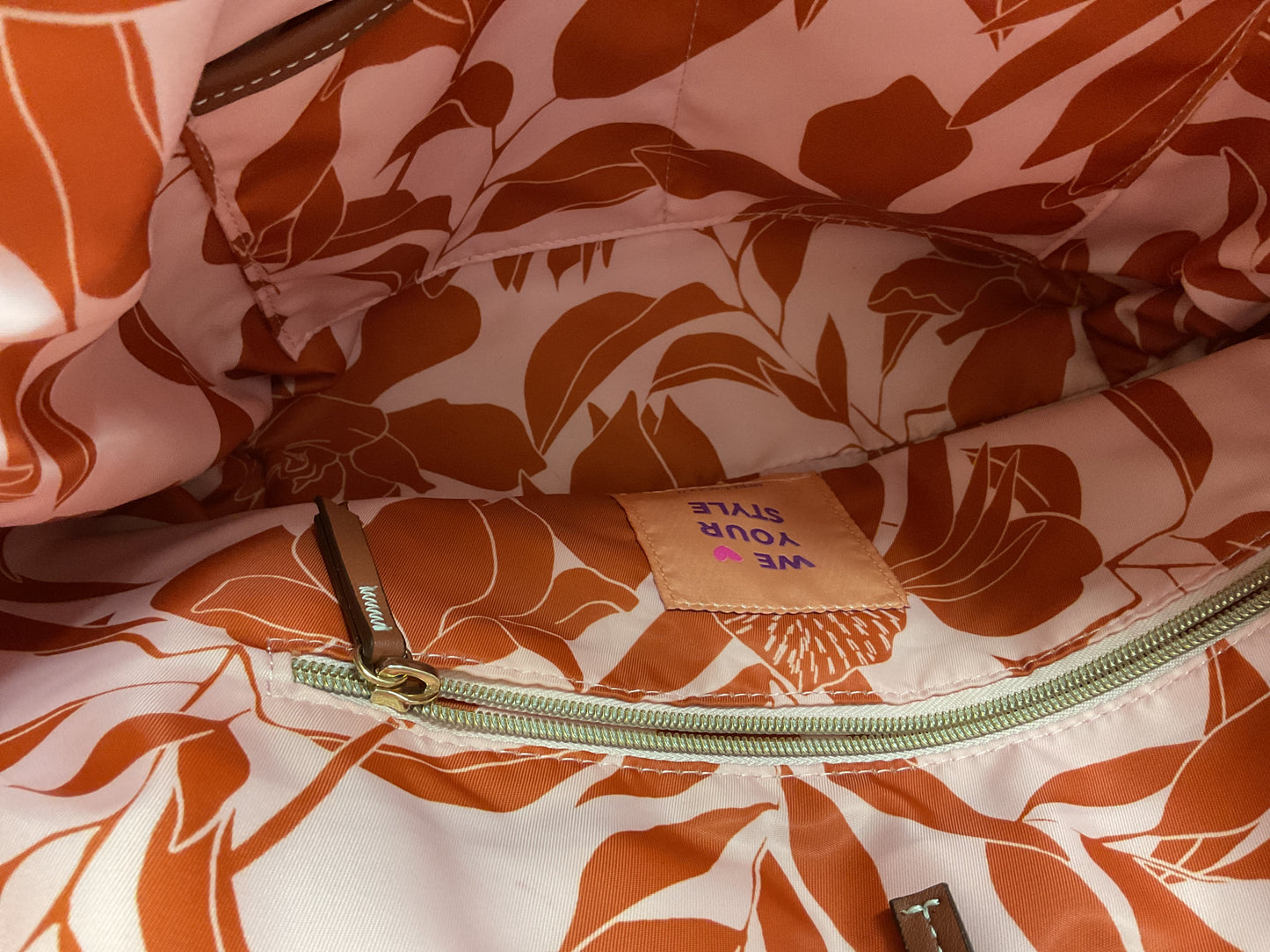 Handbag By Stella And Dot In Orange & Tan, Size:Medium