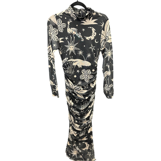Dress Casual Maxi By Farm Rio In Black & Cream, Size:S