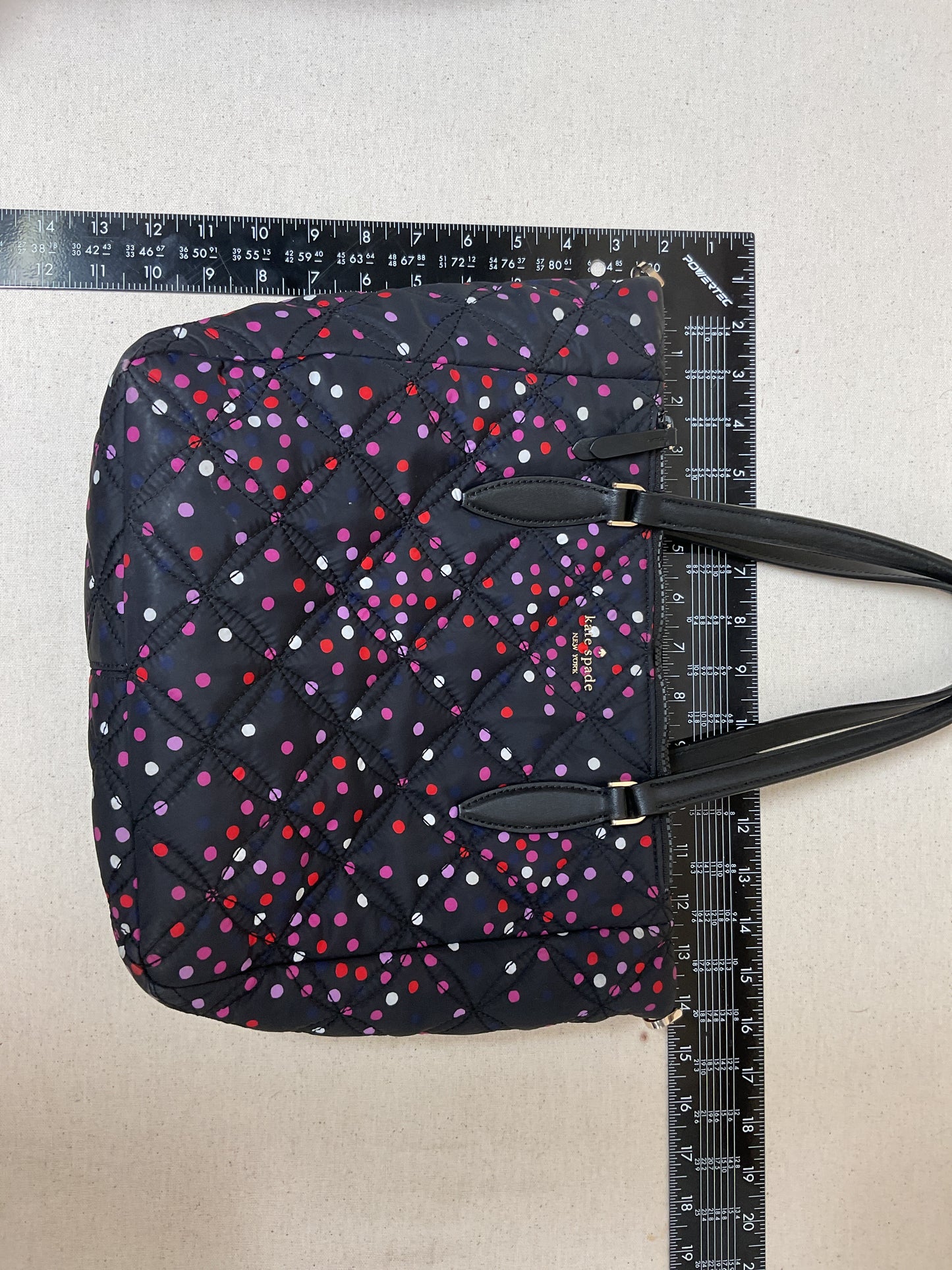 Handbag Designer By Kate Spade In Black & Purple, Size:Medium