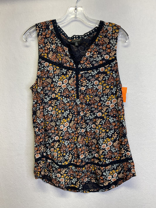 Top Sleeveless By Lucky Brand In Floral Print, Size:L