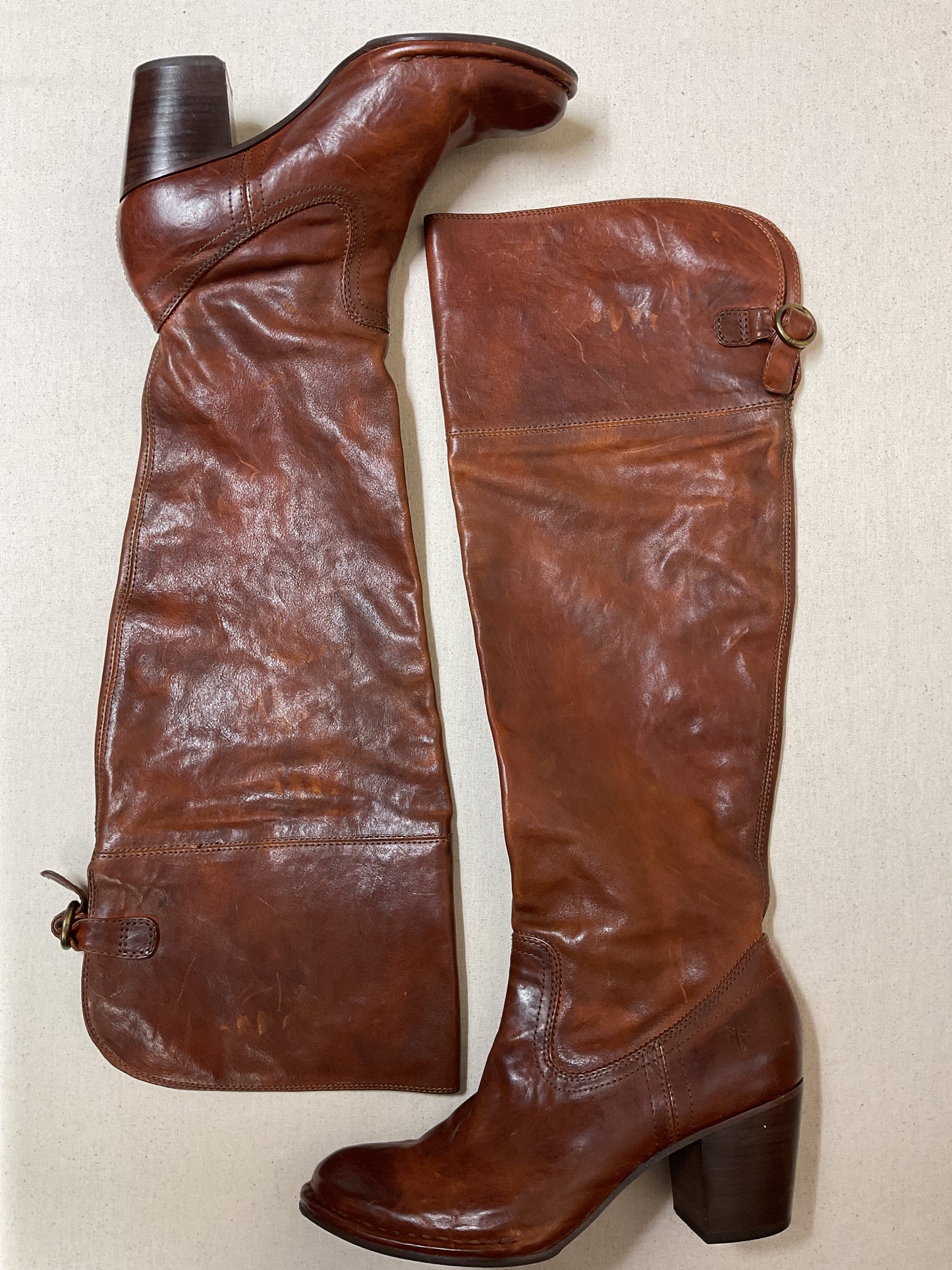 Boots Designer By Frye In Brown, Size:7.5