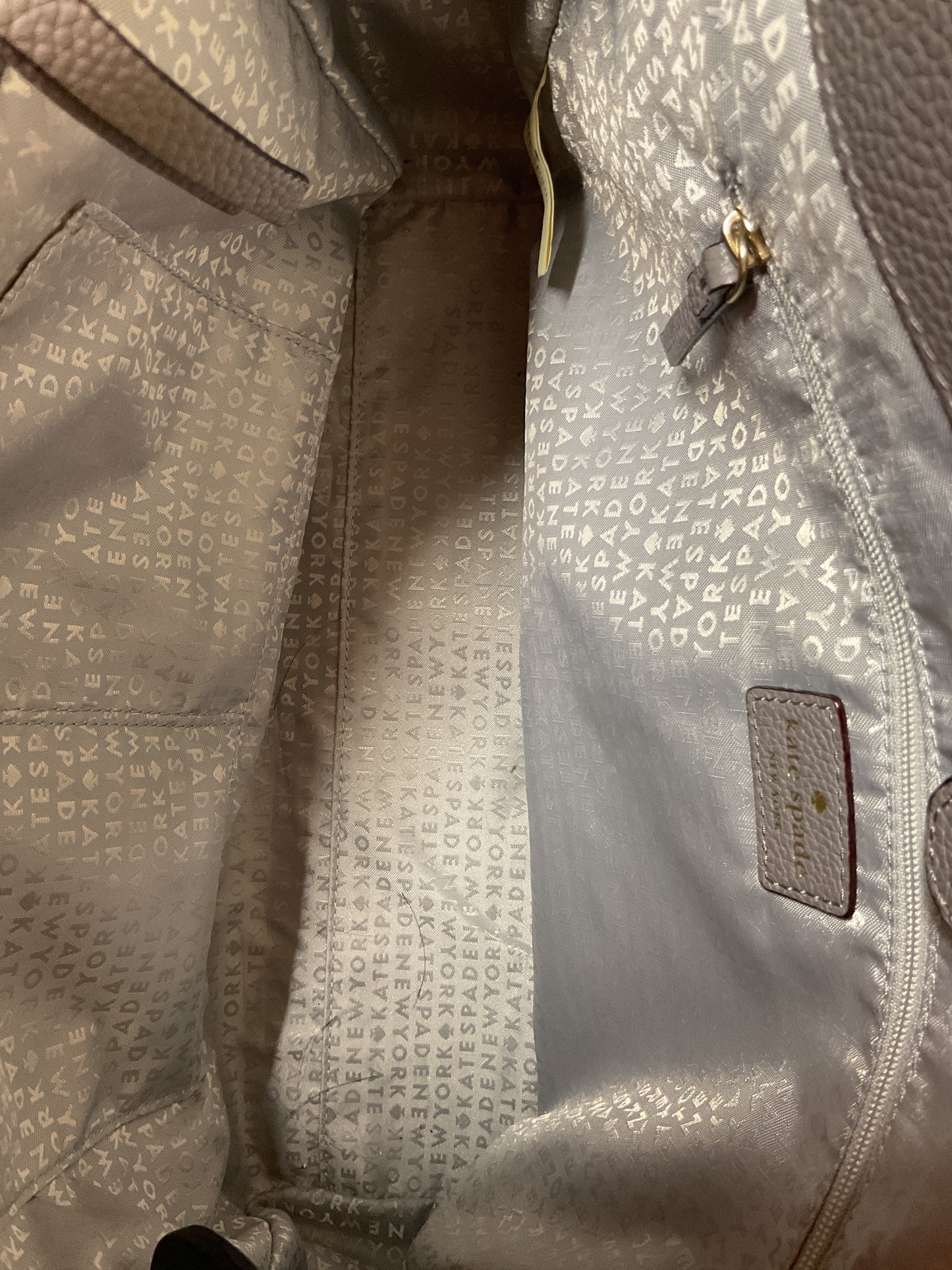 Handbag Designer By Kate Spade In Grey, Size:Medium